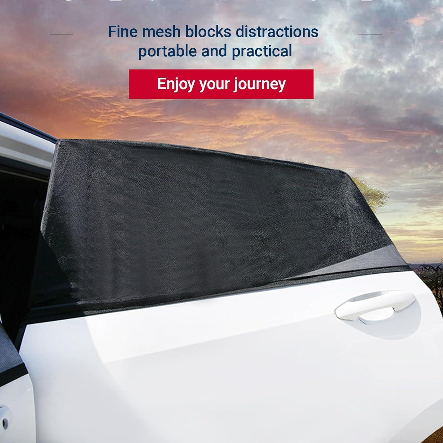 Cubierta de Sombra para Ventana de Auto YYTQP 4 PCS Negra