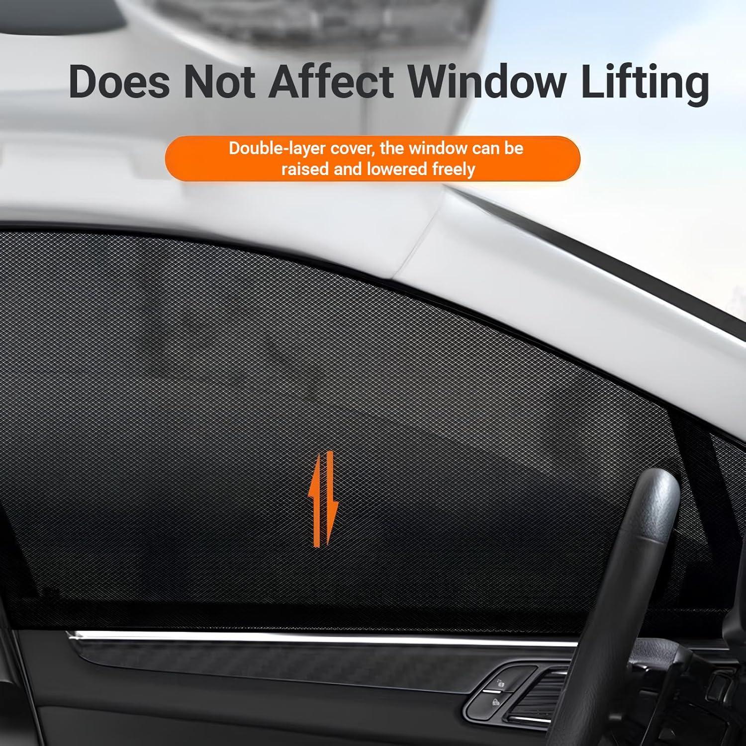 Cubierta de Sombra para Ventana de Auto YYTQP 4 PCS Negra