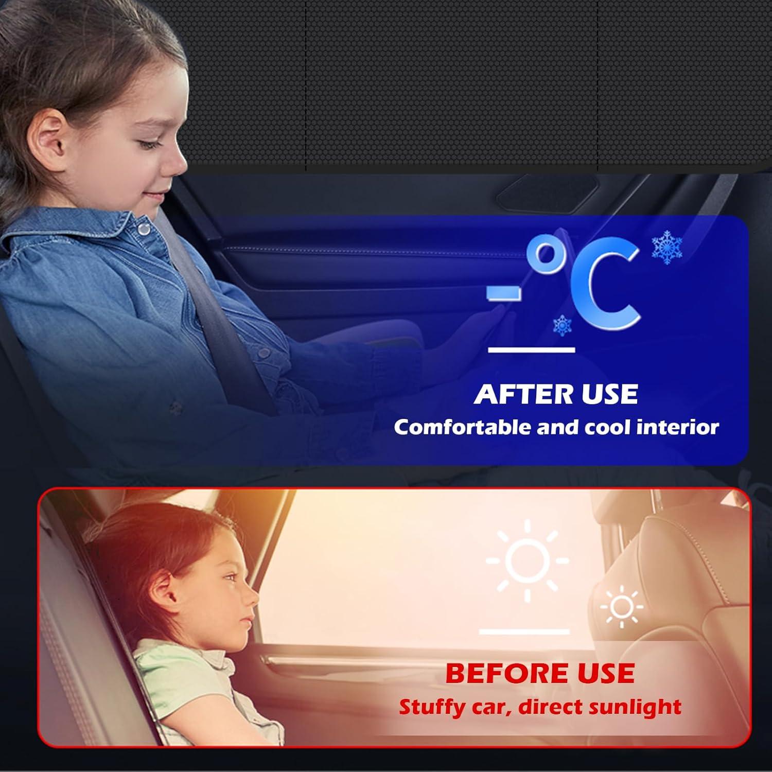 Sombrillas Opacas para Ventanas de Coche IHOTDER 69.1x50 cm