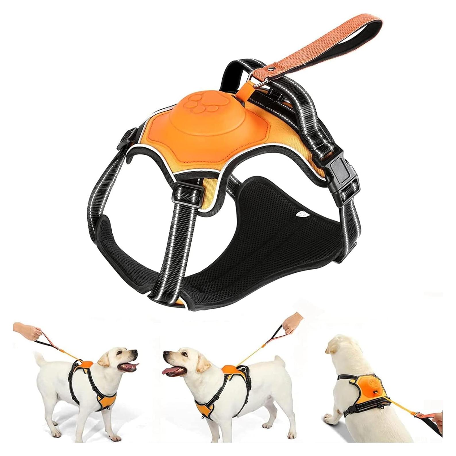 Arnés para Perros Grandes AMORONE 2 en 1 Reflectante Ajustable