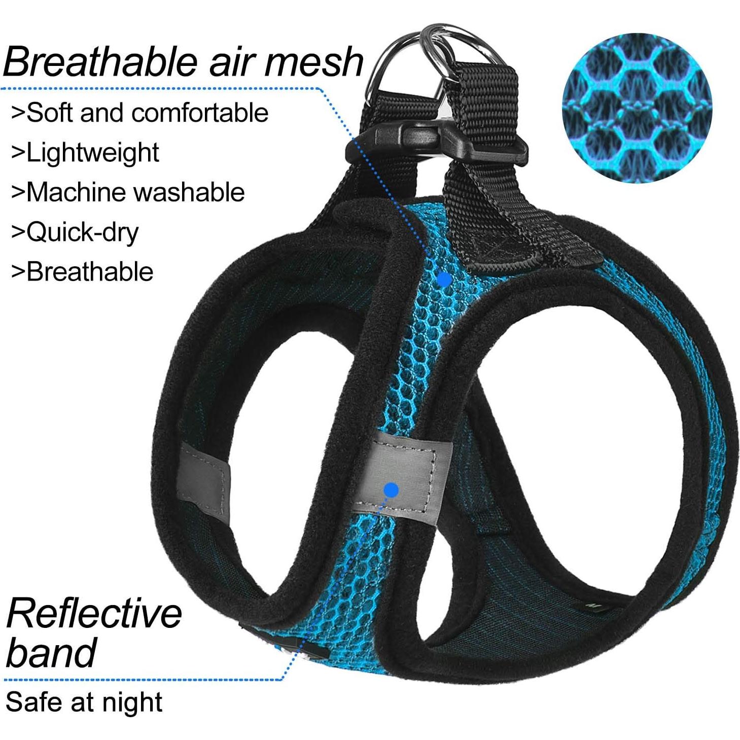 Arnés Transpirable para Perros y Gatos Matilor Azul L