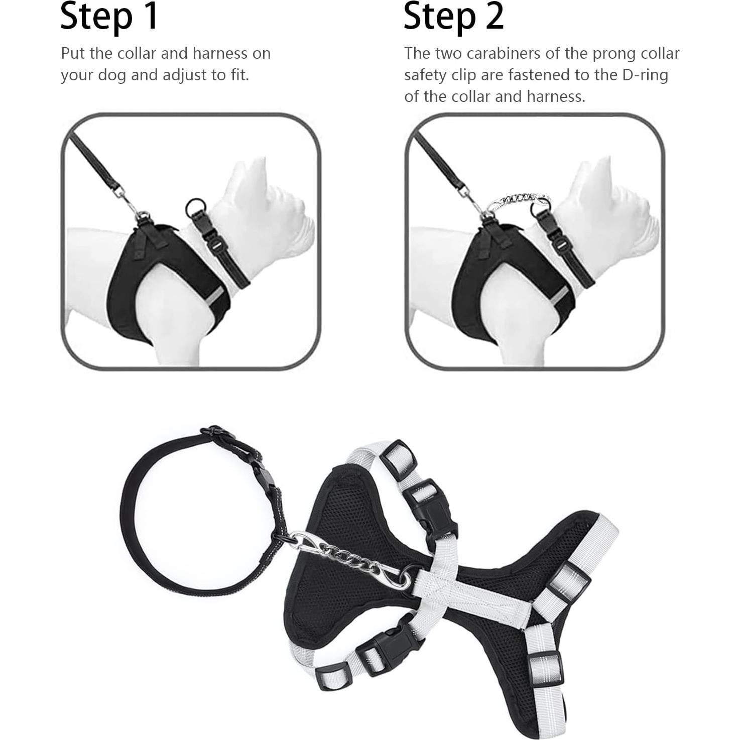 Clip de Seguridad para Collar de Perro JIPIMON - Acero Inoxidable, 2 Piezas