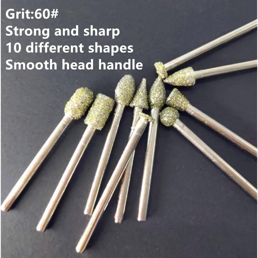 Juego de Brocas de Pulido de Diamante Zeromall 20 Piezas 3 mm