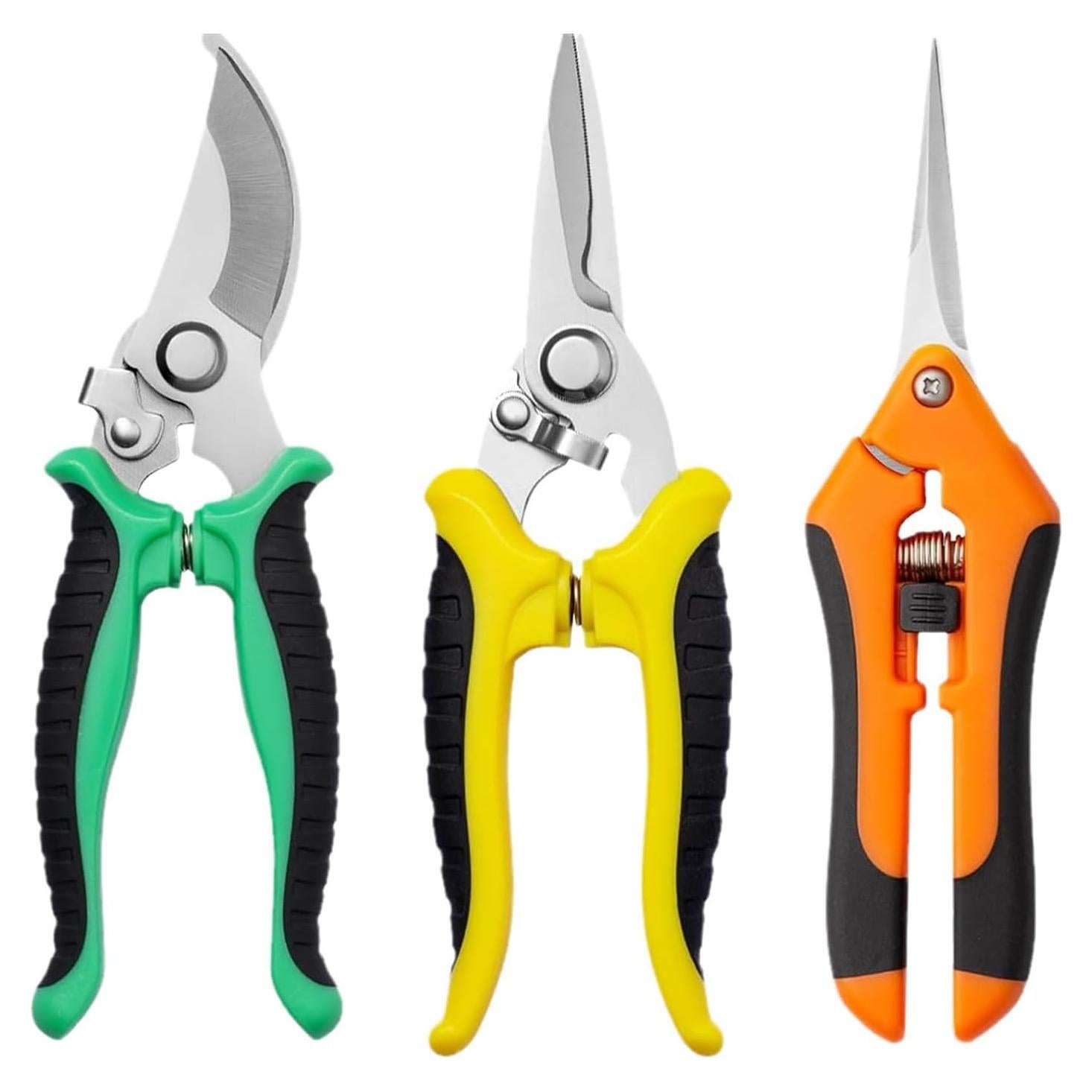 Set de Tijeras de Jardinería Vbvbip 3 Piezas Acero Inoxidable