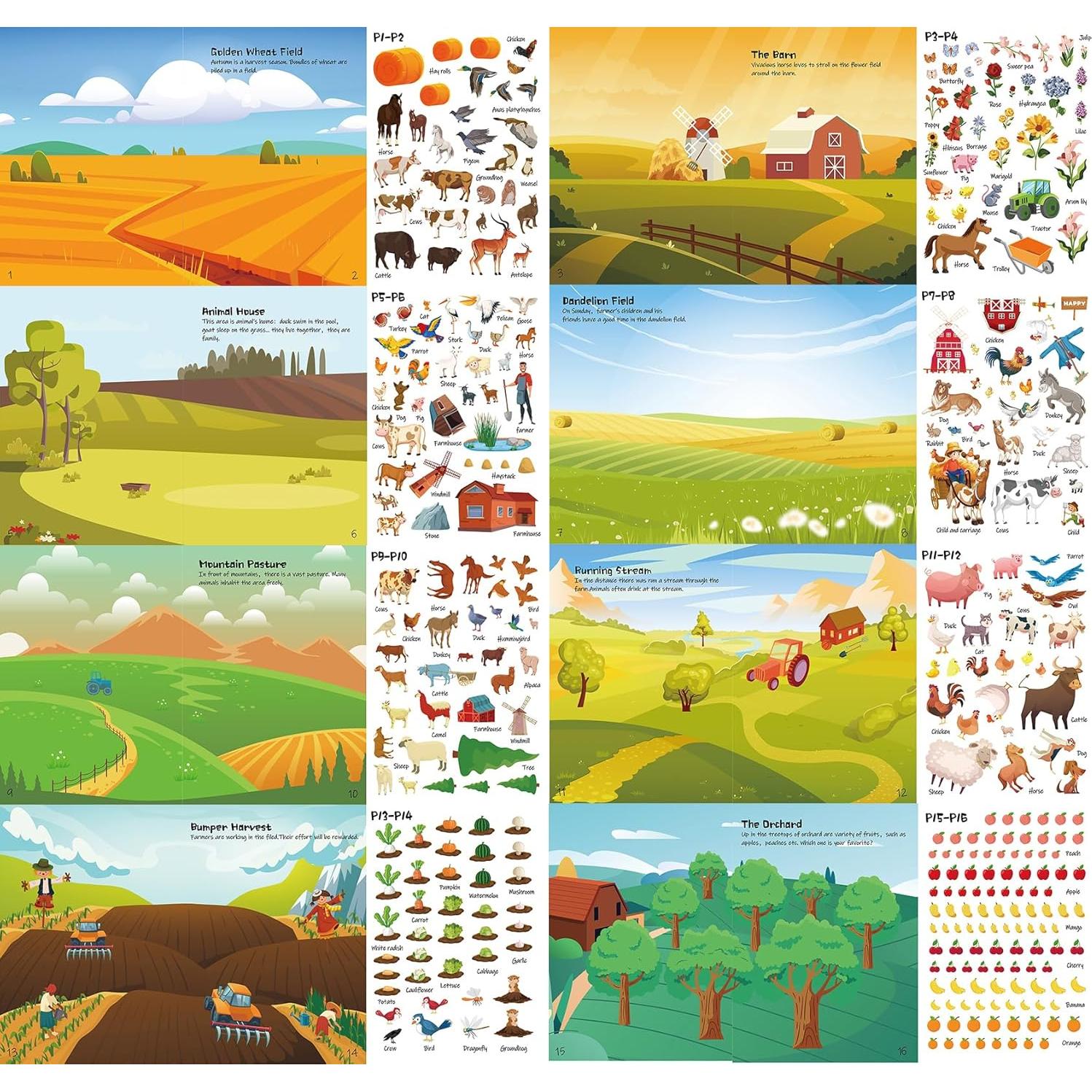 Libro de Stickers para Niños Yakison, Set de 5, 1310+ Stickers de Dinosaurios