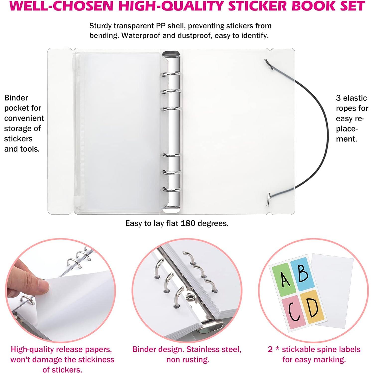 Álbum de Pegatinas Reutilizable SUNEZLGO A6 100 Hojas