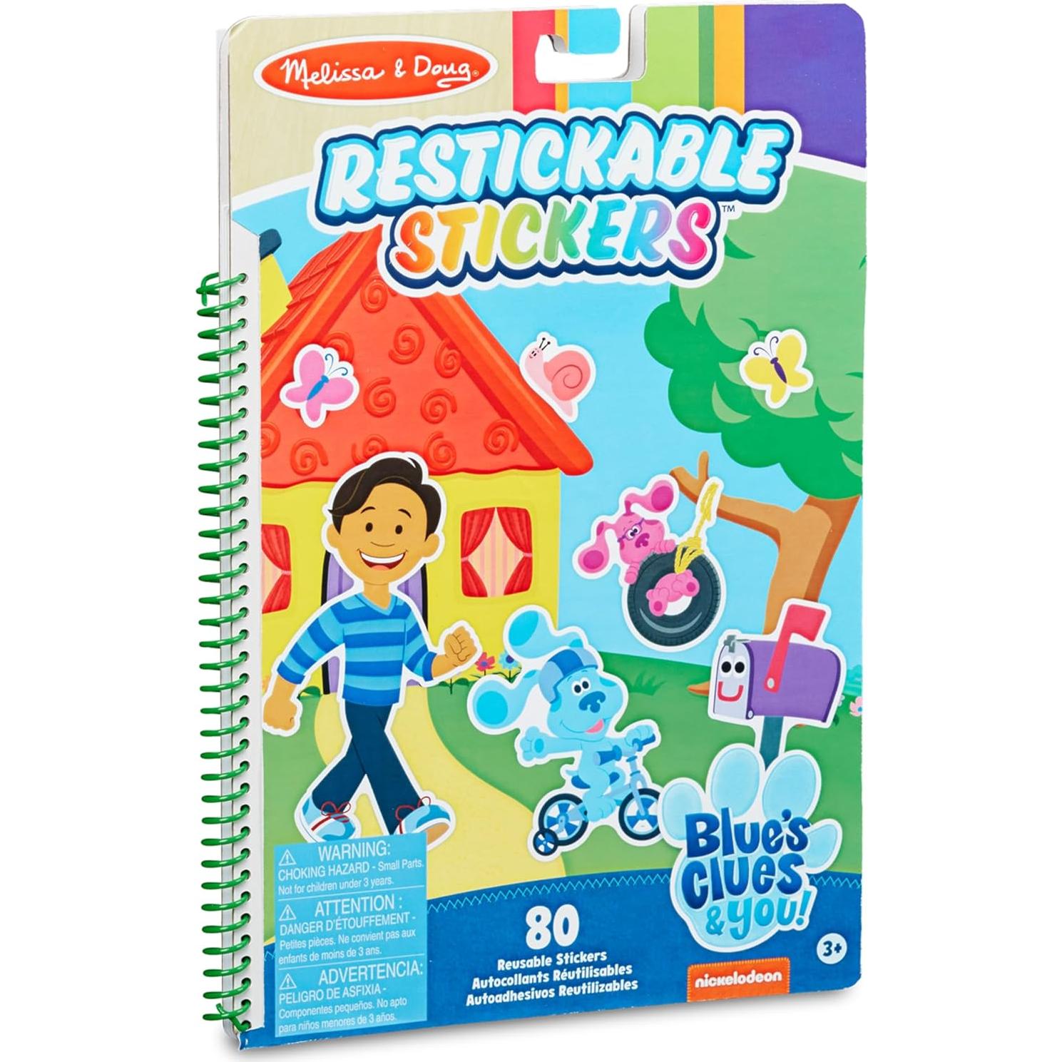 Almohadilla de Calcomanías Reutilizables Melissa & Doug - Pistas de Blue y Tú