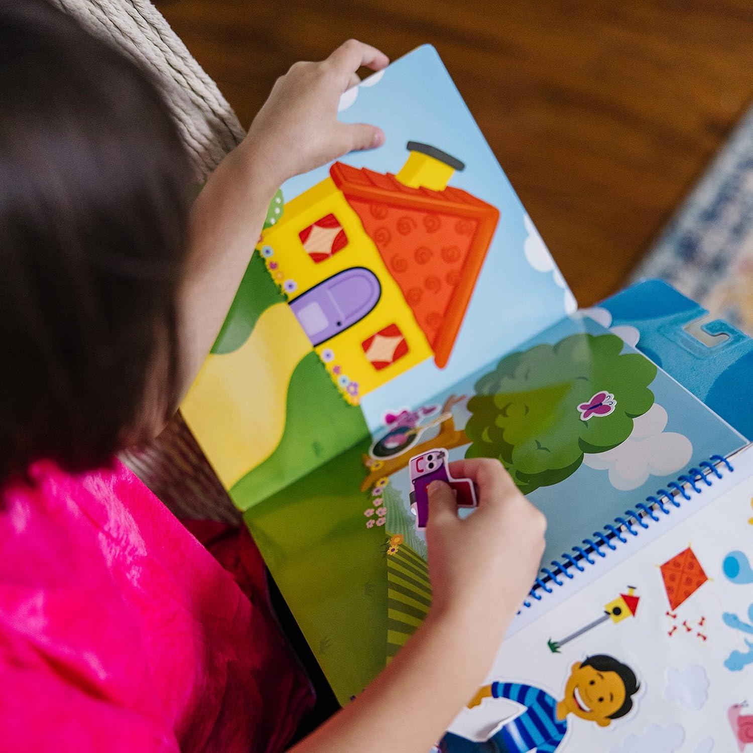 Almohadilla de Calcomanías Reutilizables Melissa & Doug - Pistas de Blue y Tú