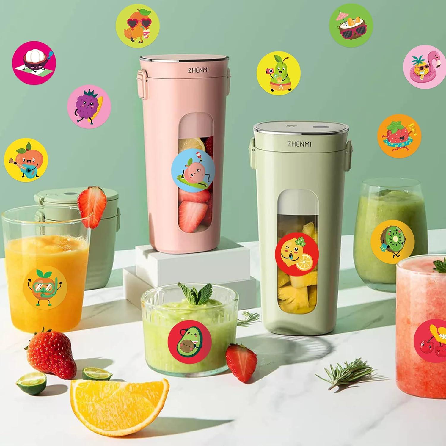 Rollo de Pegatinas de Frutas de Verano W1cwey - 1000 Piezas