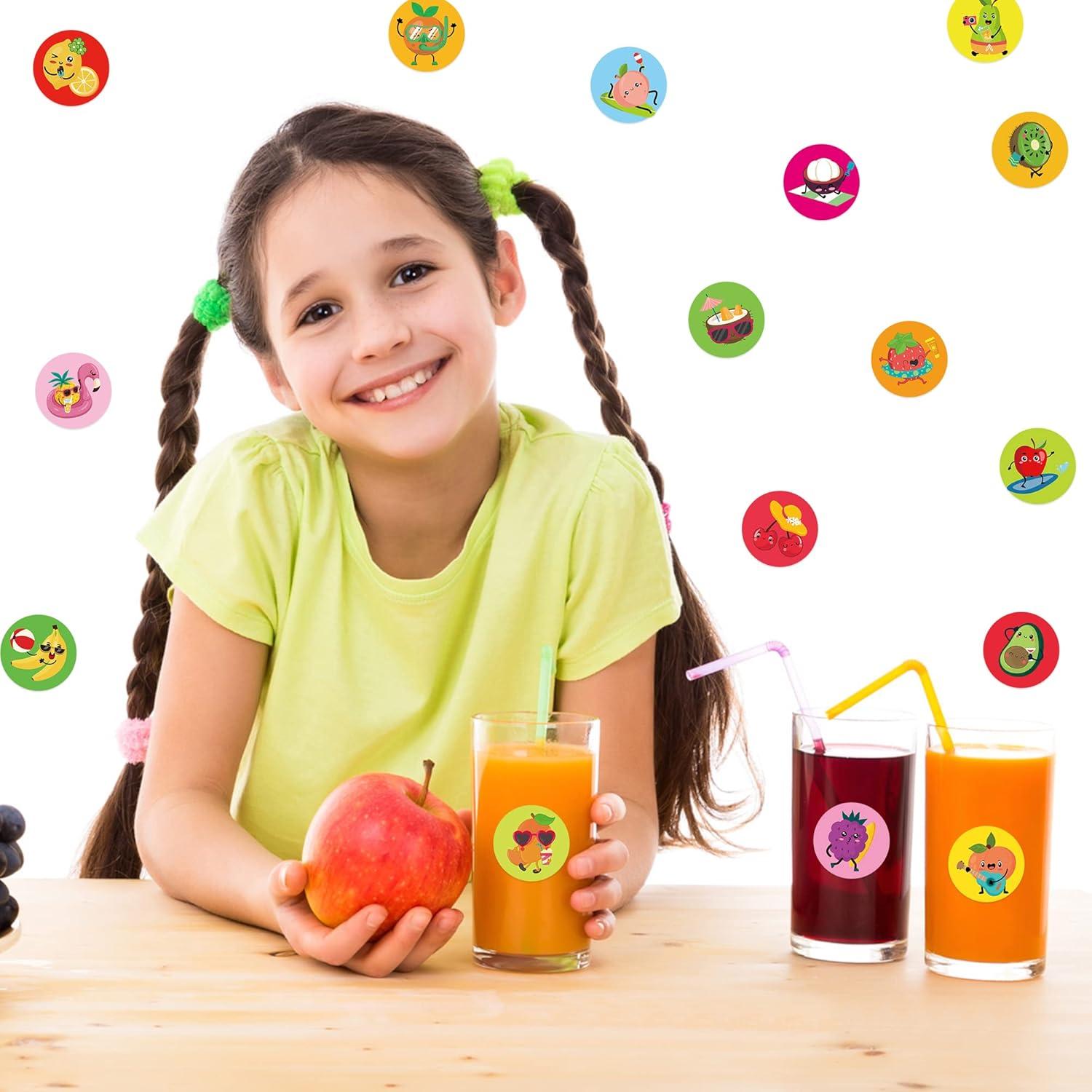 Rollo de Pegatinas de Frutas de Verano W1cwey - 1000 Piezas