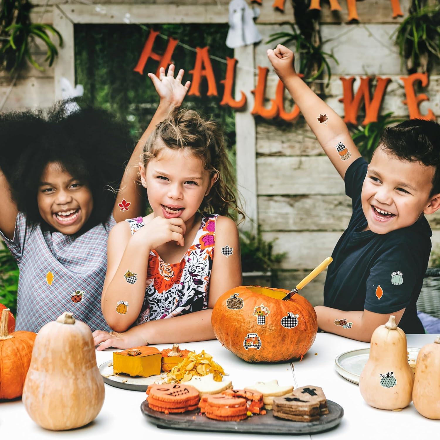 Calcomanías de Calabaza Otoñales BkeeCten - 1000 Piezas