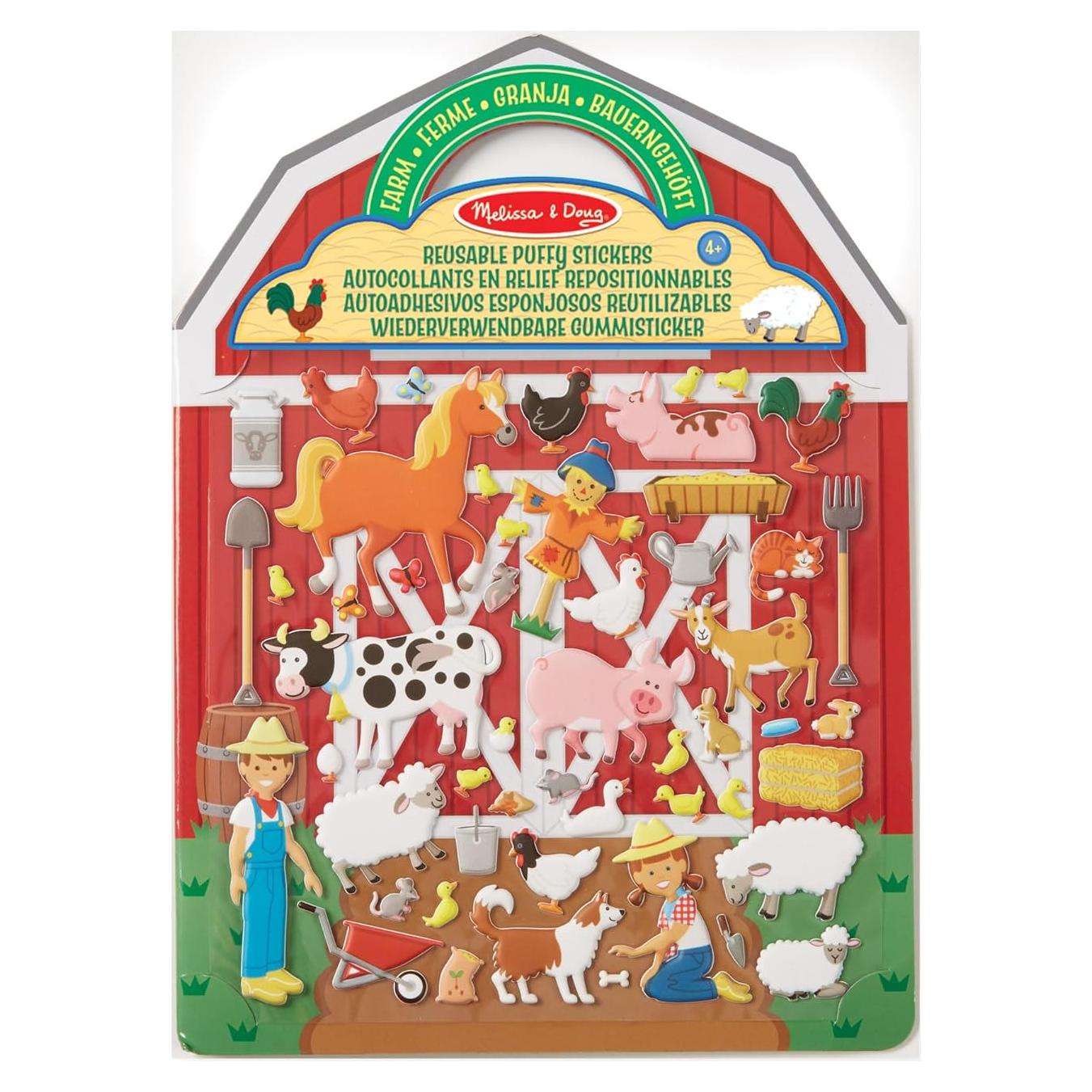 Calcomanías Puffy Reutilizables Granja Melissa & Doug