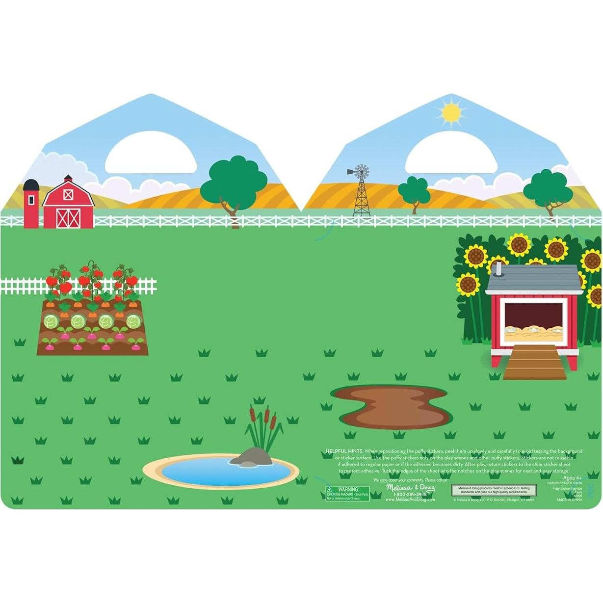 Calcomanías Puffy Reutilizables Granja Melissa & Doug