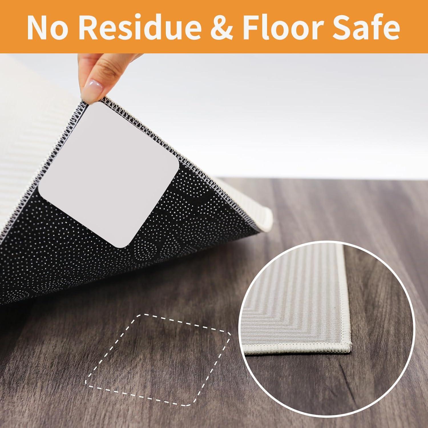 16 Agarradores de Alfombra Daisyhome Antideslizantes Reutilizables