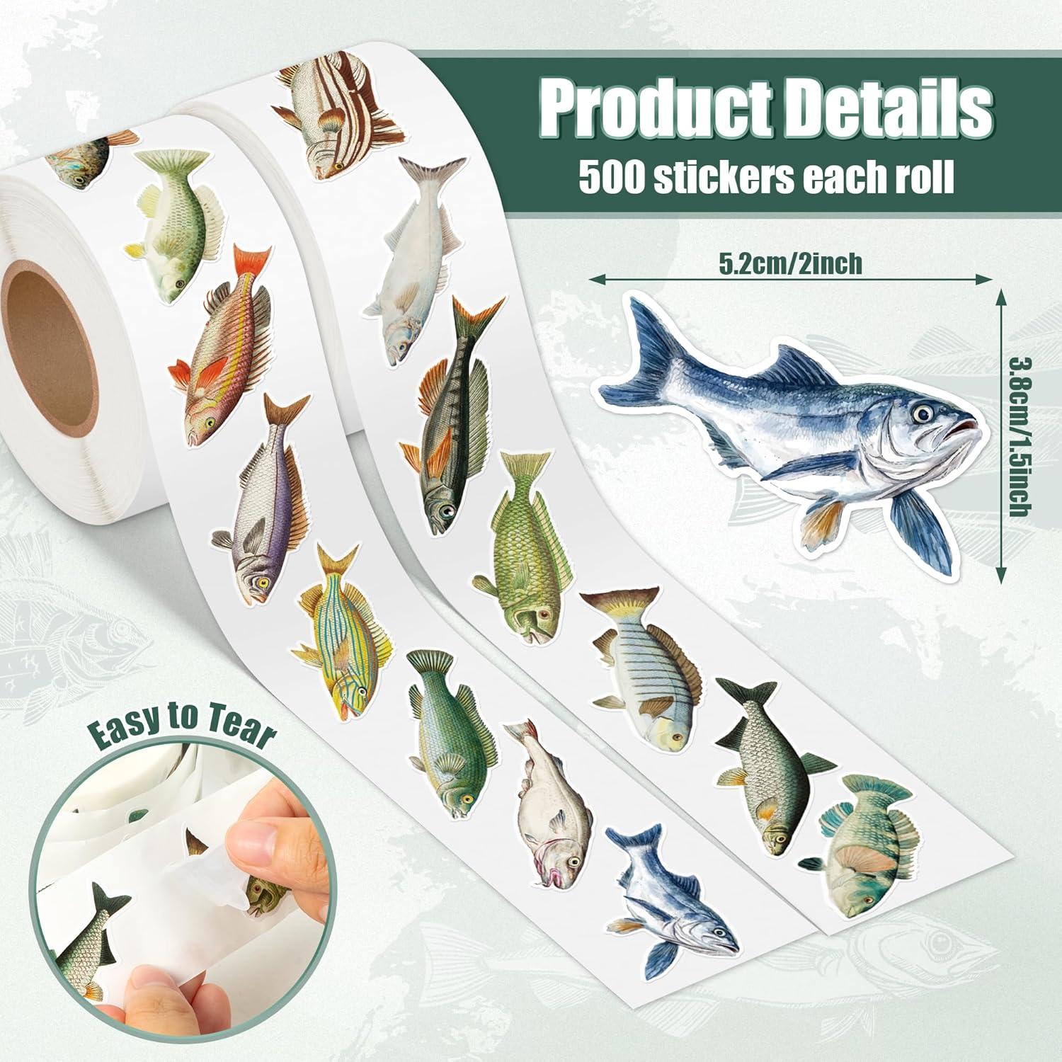 Calcomanías de Pesca Realistas CNhoqc - 1000 Piezas Impermeables