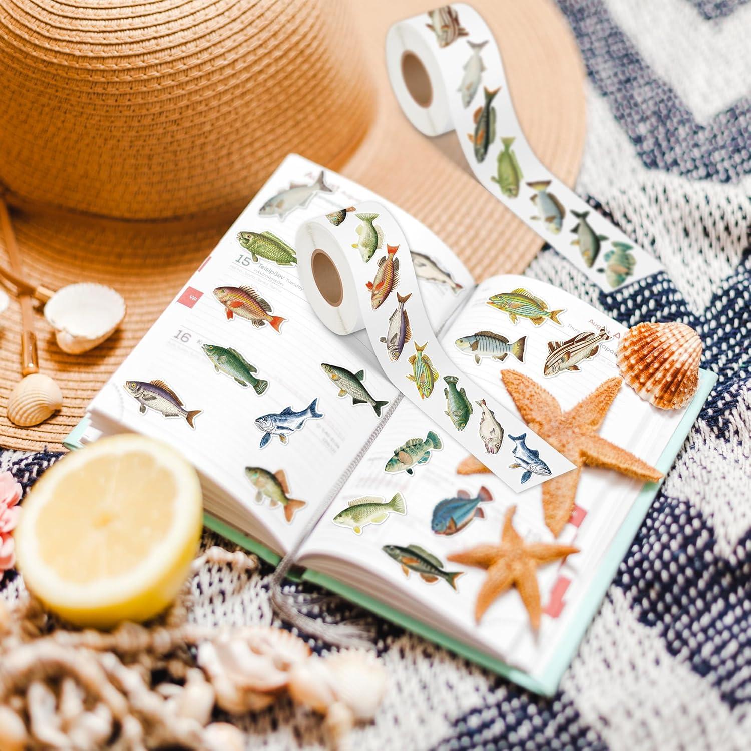 Calcomanías de Pesca Realistas CNhoqc - 1000 Piezas Impermeables