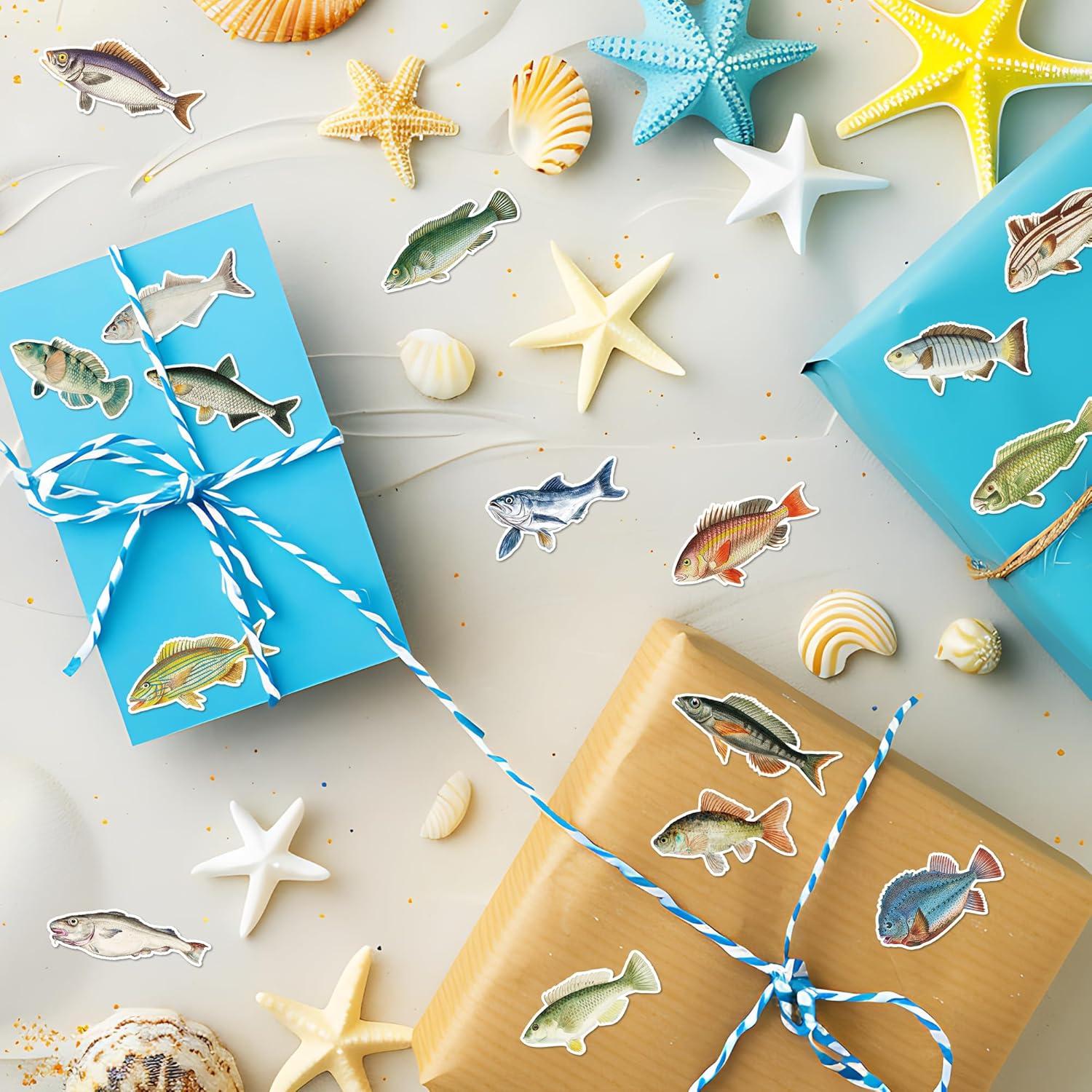 Calcomanías de Pesca Realistas CNhoqc - 1000 Piezas Impermeables