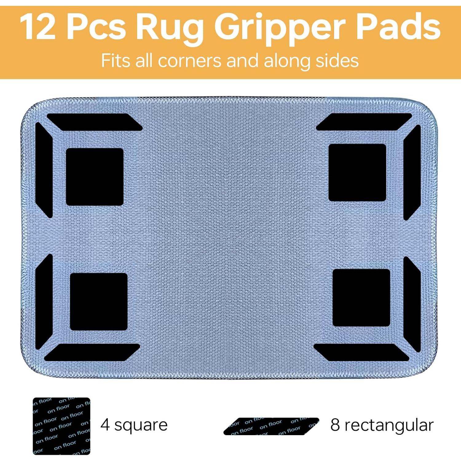 Agarradores de Alfombra Antideslizantes Reutilizables 12 Pcs