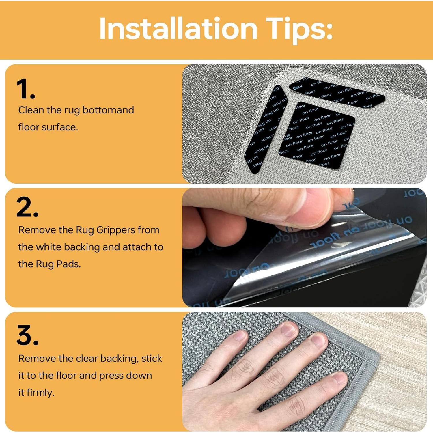 Agarradores de Alfombra Antideslizantes Reutilizables 12 Pcs