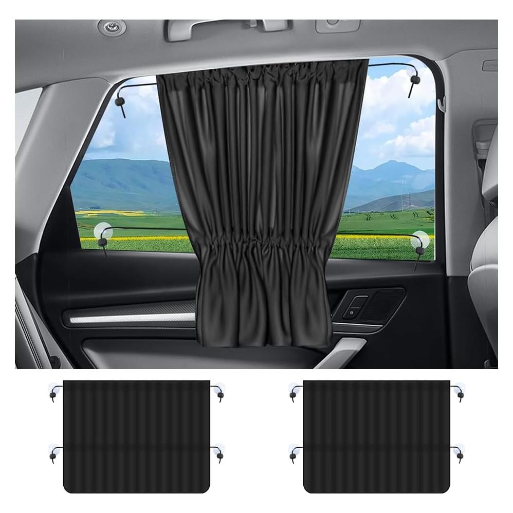 Cortinas para Ventanas de Coche Carleef 2PCS Protección Solar