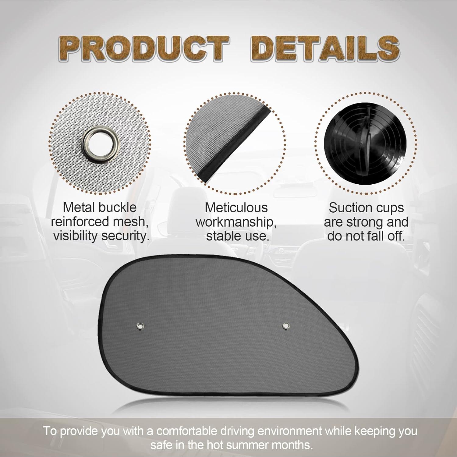 Paquete de 2 Sombrillas para Ventanas de Auto RBOKO UV