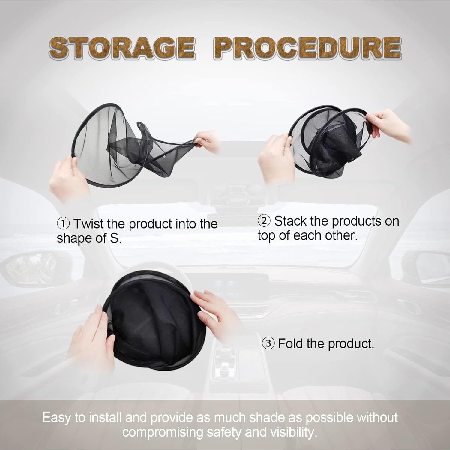 Paquete de 2 Sombrillas para Ventanas de Auto RBOKO UV