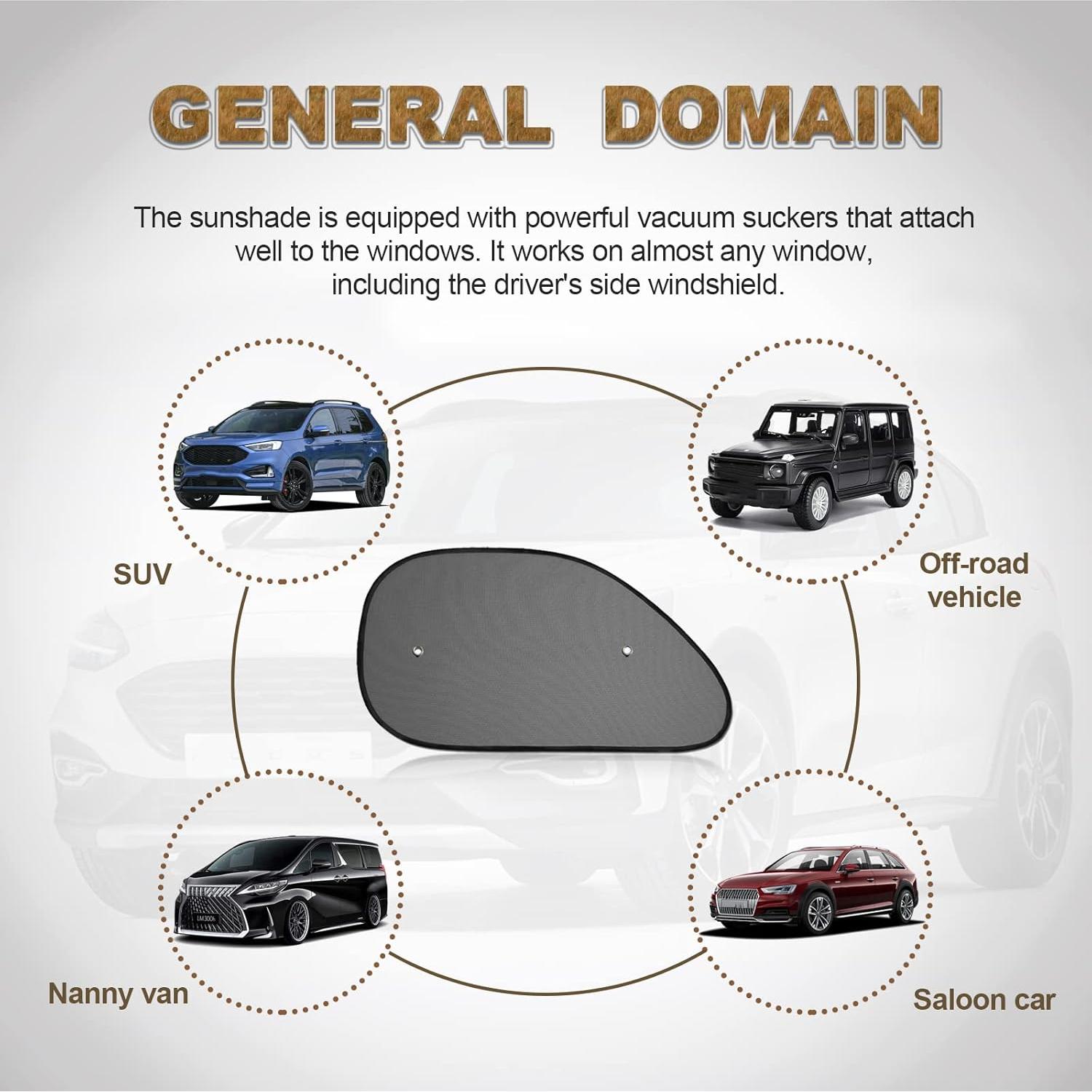 Paquete de 2 Sombrillas para Ventanas de Auto RBOKO UV