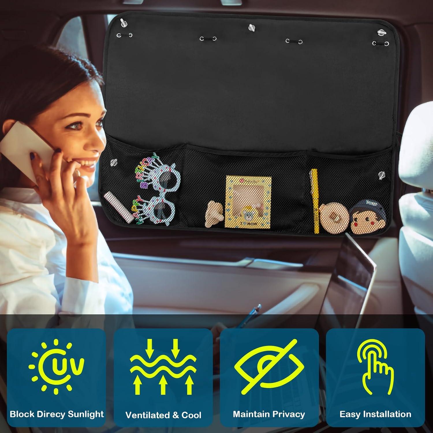 Sombrillas para Ventanas de Auto LSTRAGY 2 Pcs 67.8x50.8cm