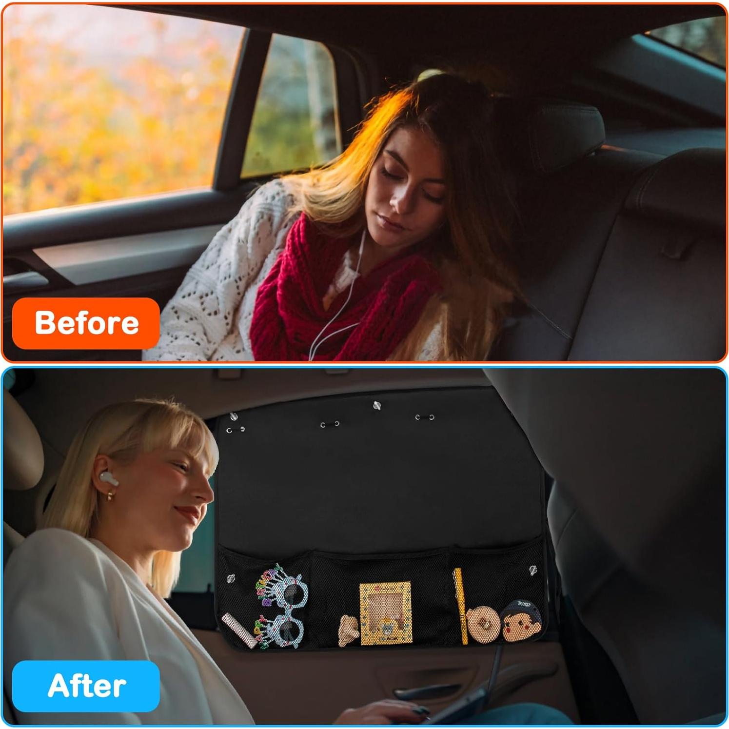 Sombrillas para Ventanas de Auto LSTRAGY 2 Pcs 67.8x50.8cm