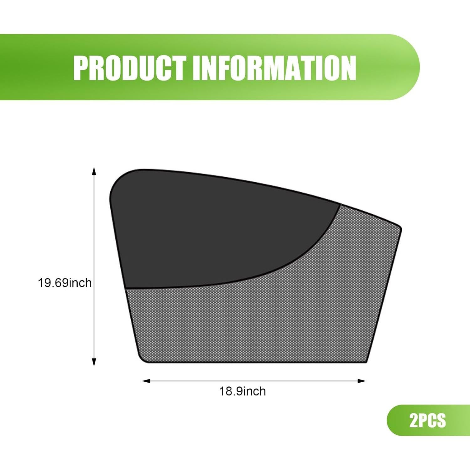 Cortina Solar para Ventana Lateral Delantera Zeathery 2 PCS