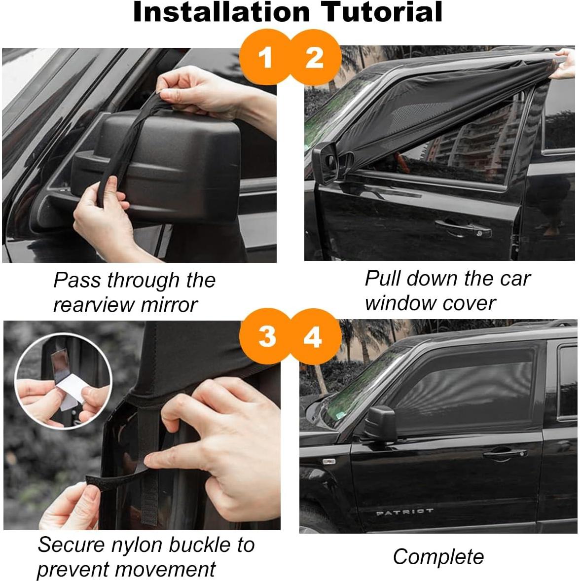 Sombrilla para Ventana de Auto KHGUZ 2PCS Protección Solar
