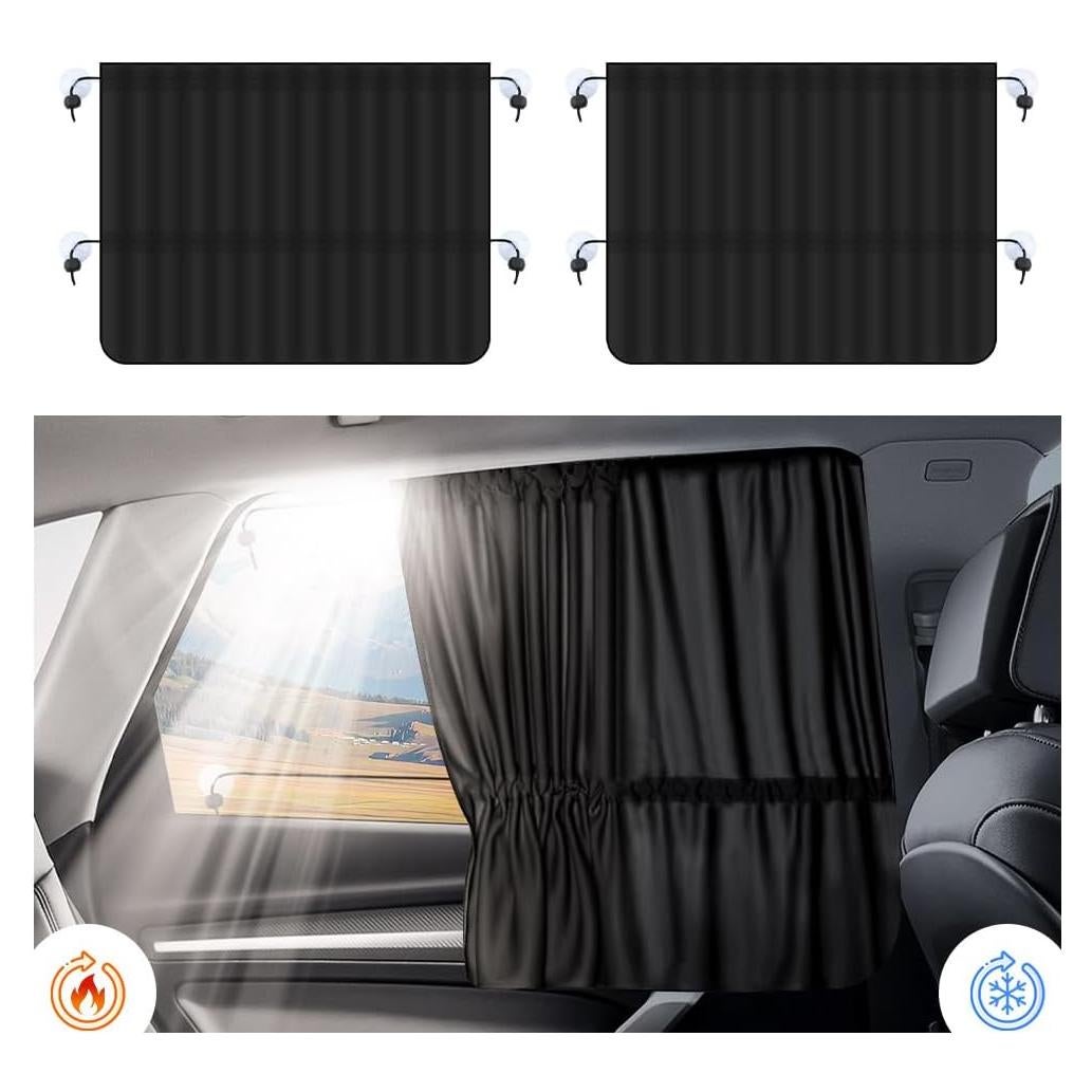 Sombrillas para Ventanas de Coche IHOTDER - 2 Piezas 66x52 cm