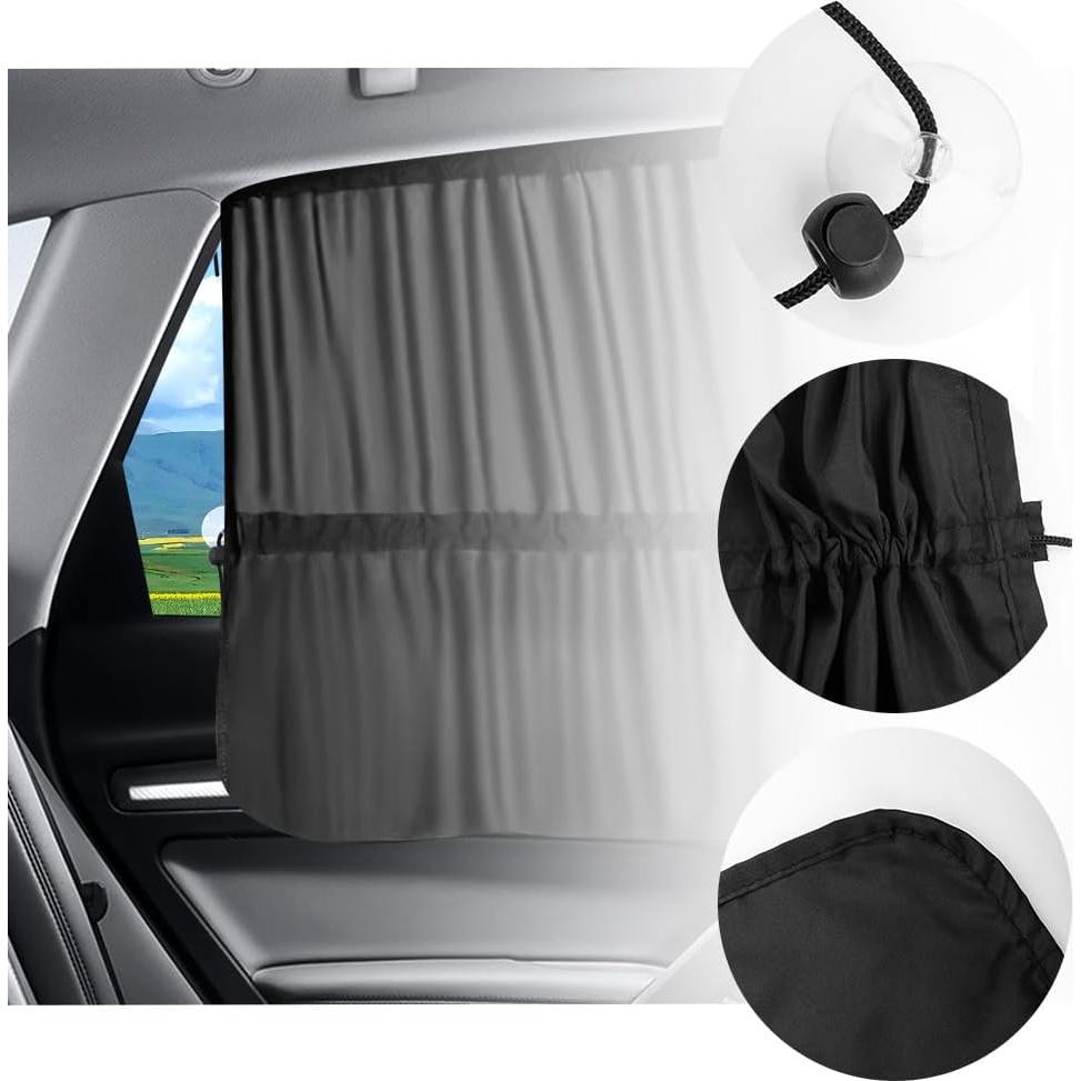 Sombrillas para Ventanas de Coche IHOTDER - 2 Piezas 66x52 cm