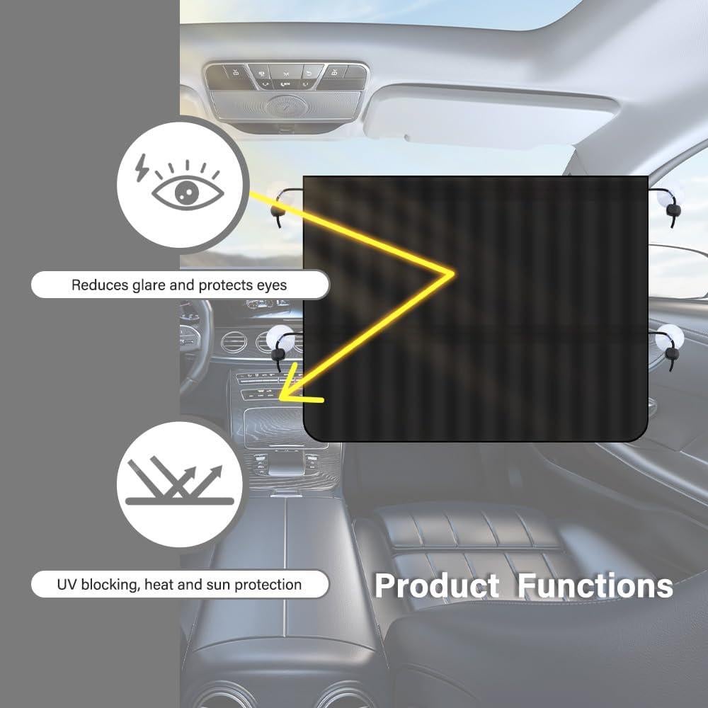 Sombrillas para Ventanas de Coche IHOTDER - 2 Piezas 66x52 cm