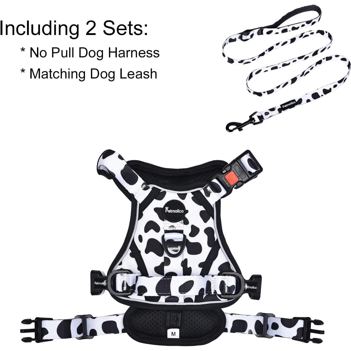 Arnés y Correa para Perros Grandes Petmolico, Sin Tirones, Reflectante