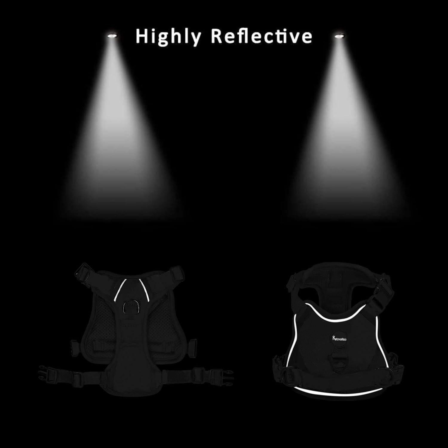 Arnés y Correa para Perros Grandes Petmolico, Sin Tirones, Reflectante