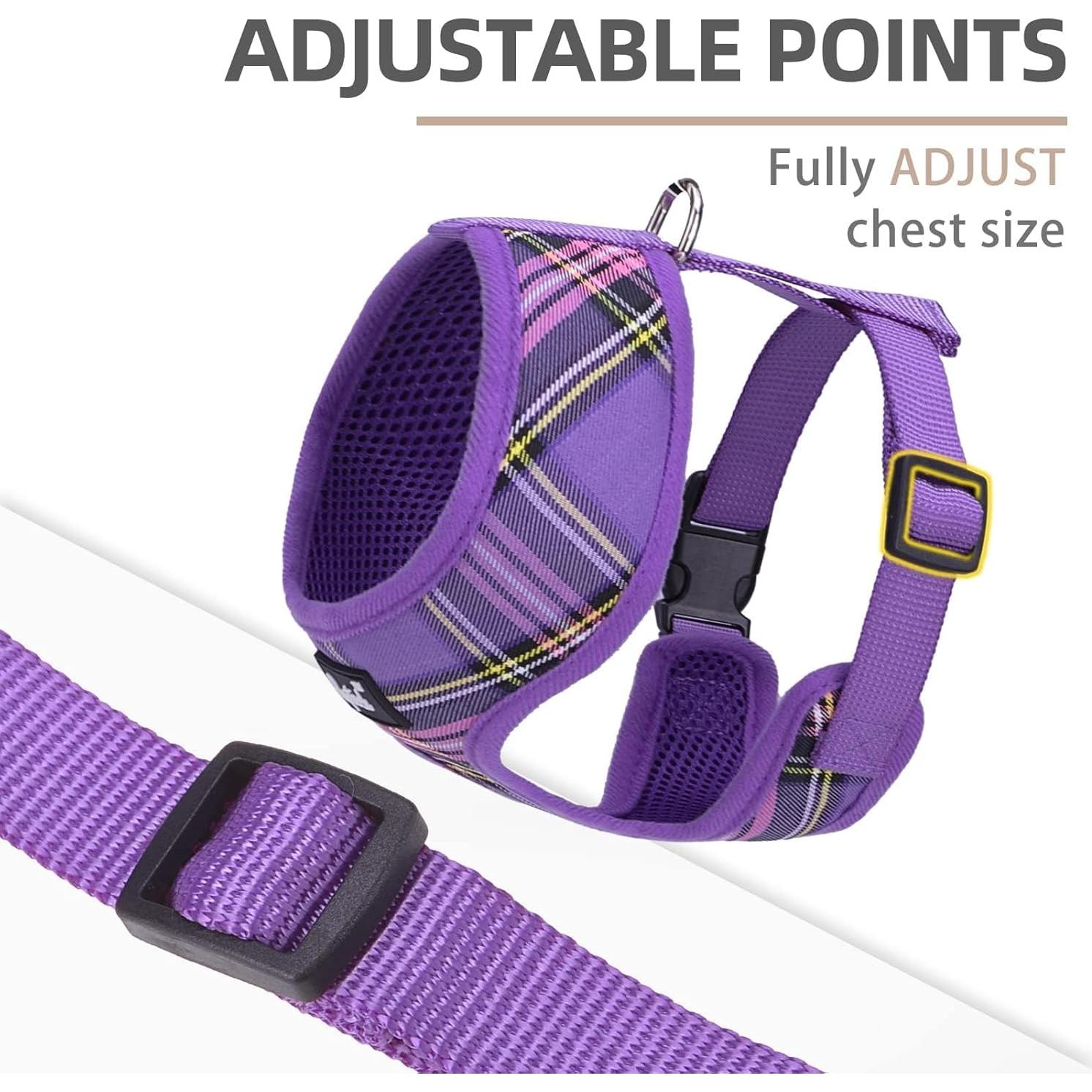 Arnés Suave PUPTECK para Perros y Gatos Talla M Púrpura