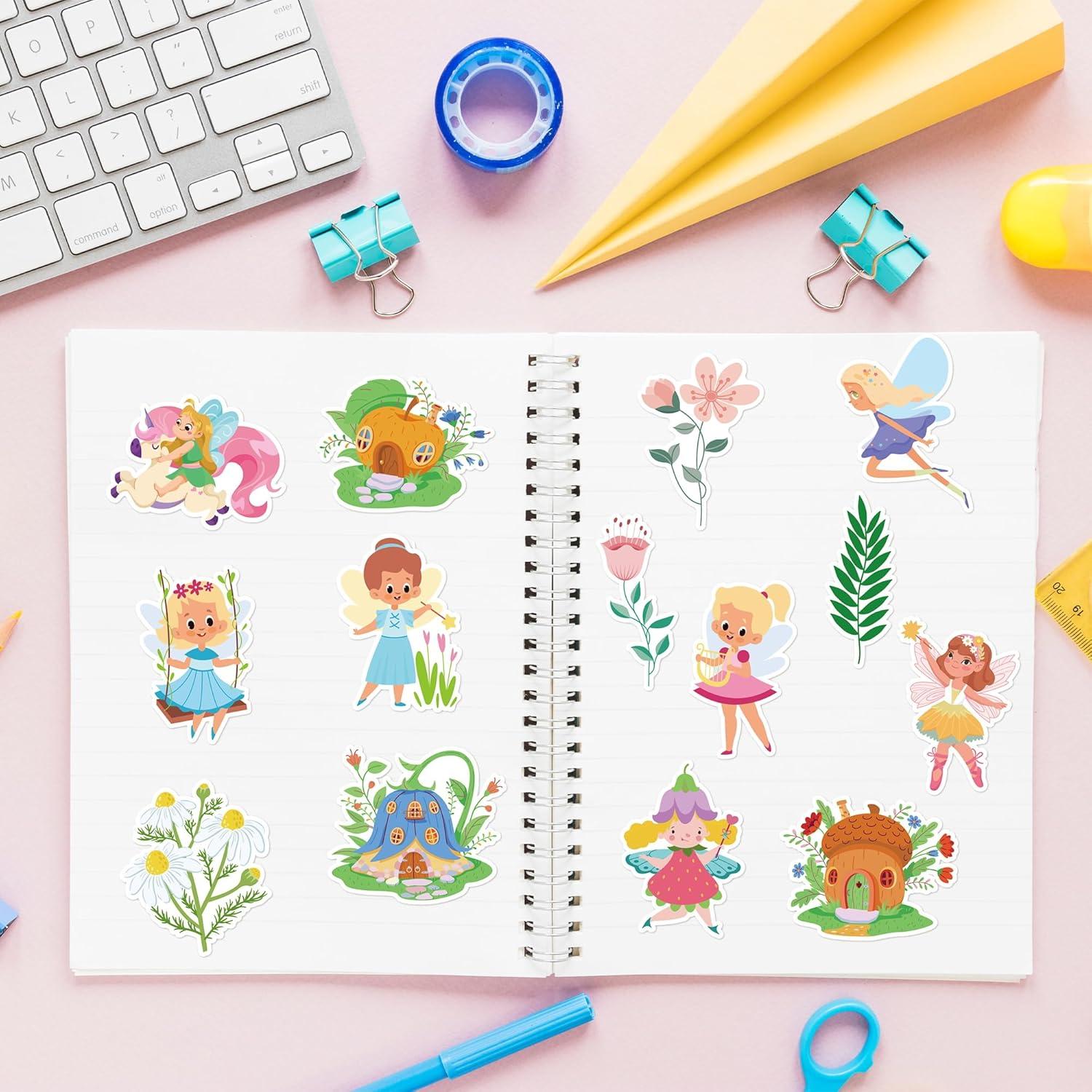 Pegatinas de Hadas del Bosque Haooryx - 100 Piezas Reutilizables