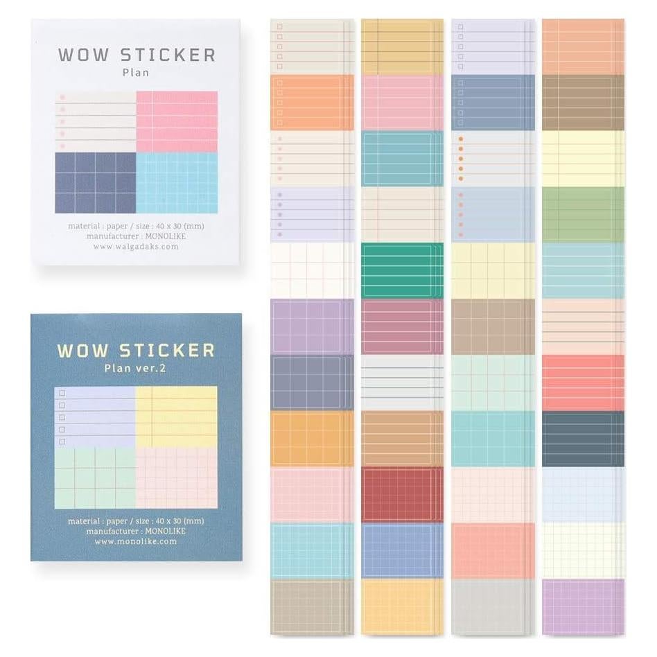 Set de Pegatinas Lindas Monolike Wow Sticker Mini - 6 Piezas