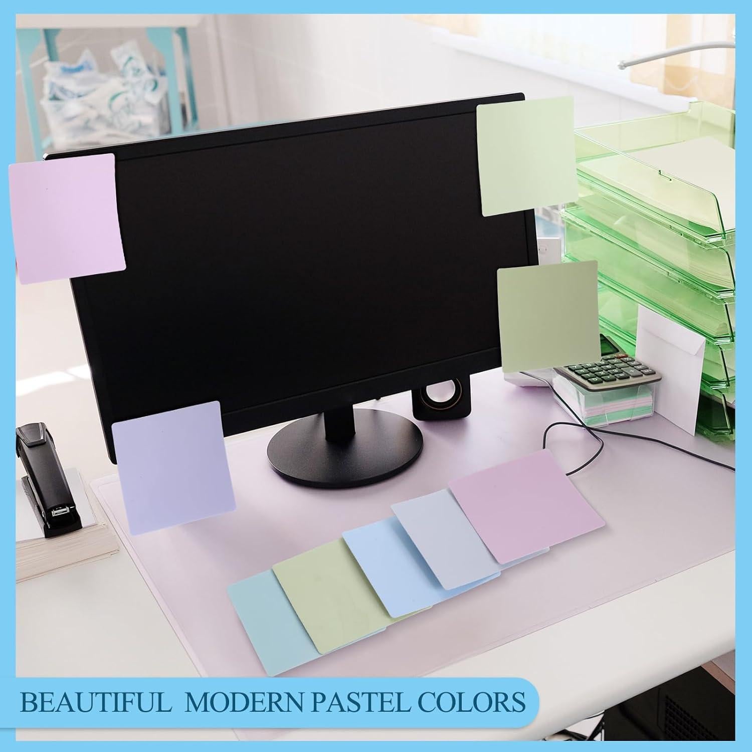 24 Notas Adhesivas Reutilizables Tenceur 7.6x7.6cm con 2 Marcadores