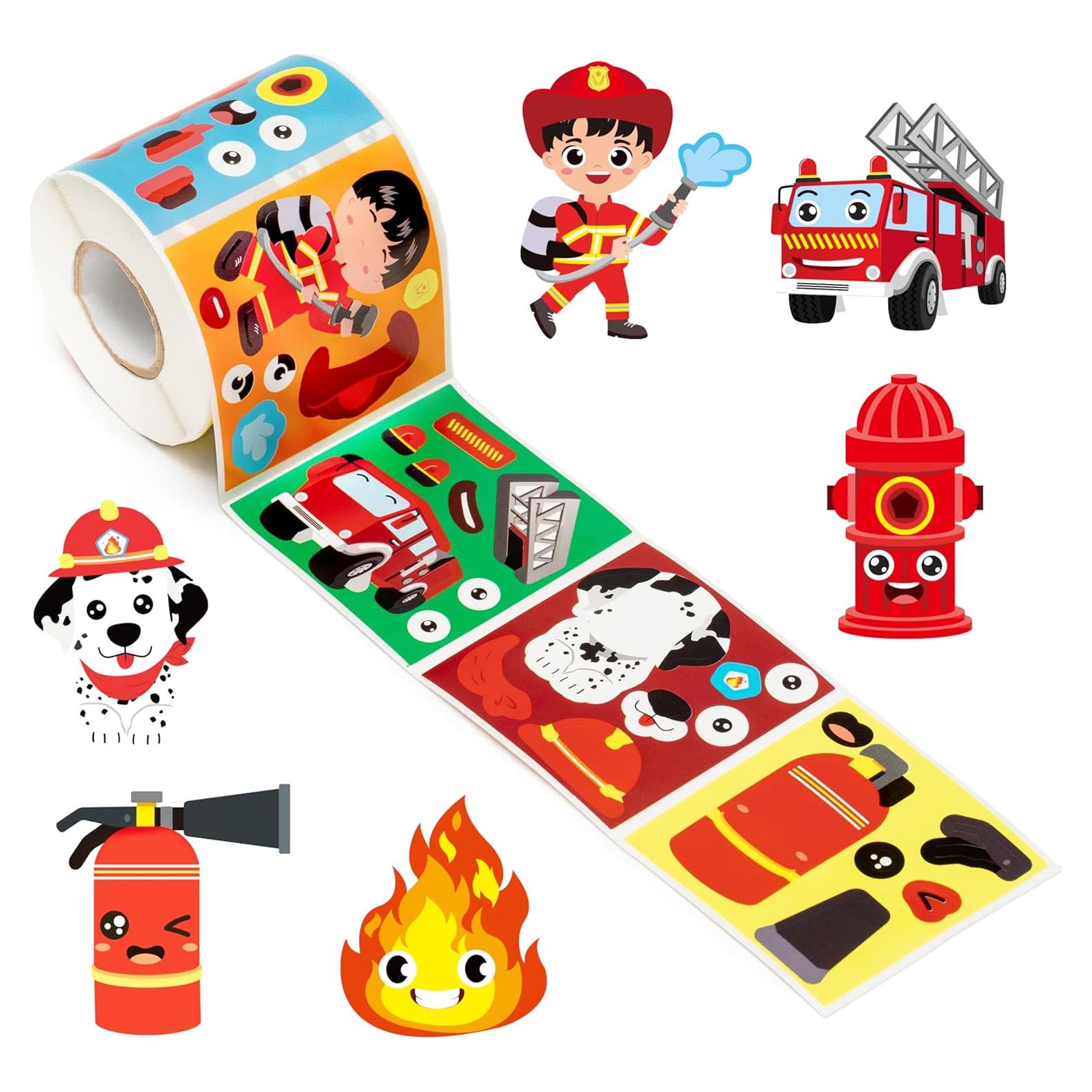 Calcomanías de Bomberos Haooryx - 300 Piezas Reutilizables