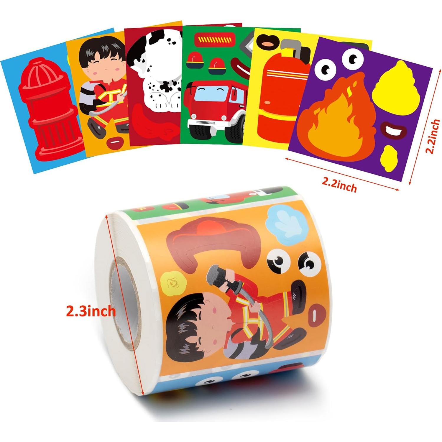 Calcomanías de Bomberos Haooryx - 300 Piezas Reutilizables