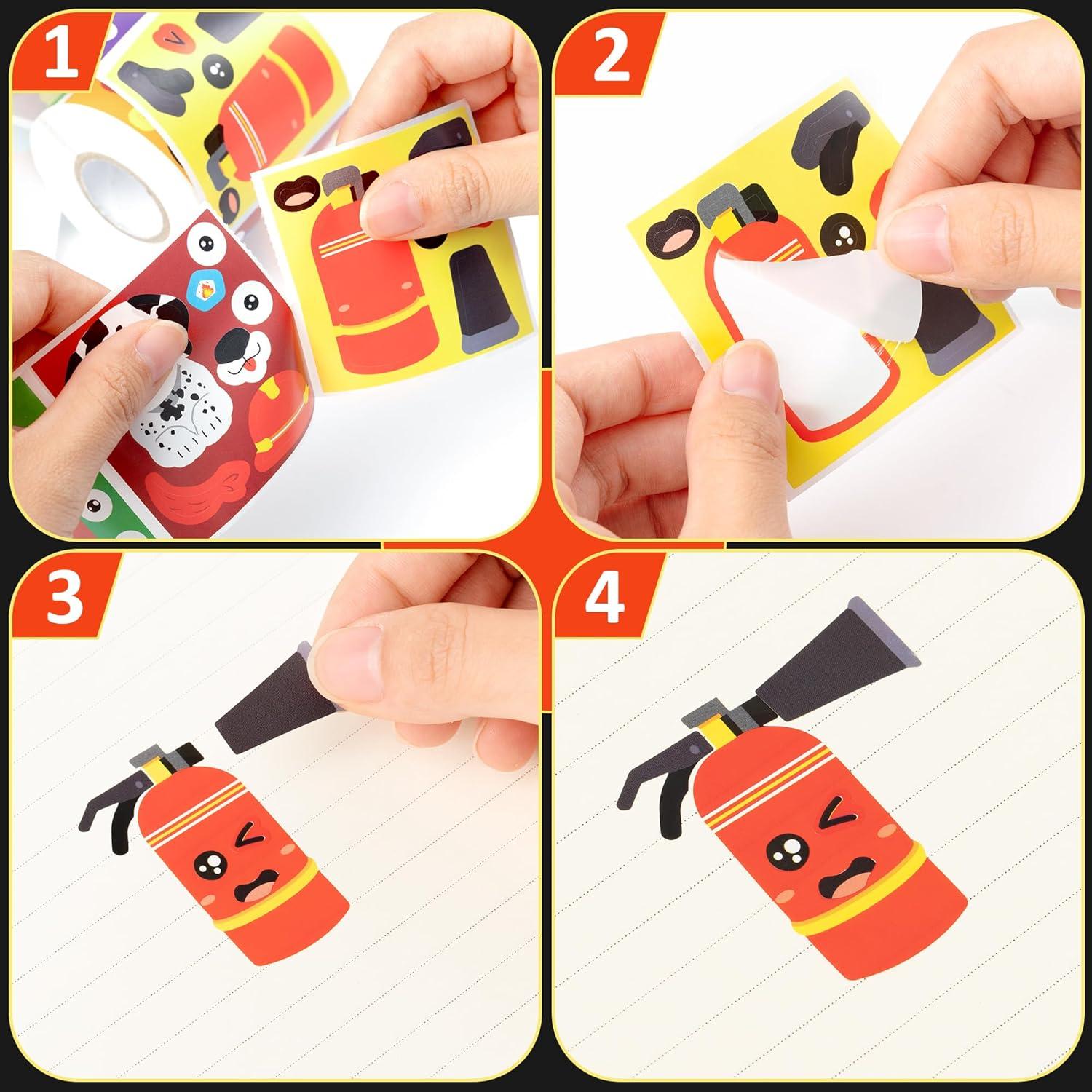 Calcomanías de Bomberos Haooryx - 300 Piezas Reutilizables