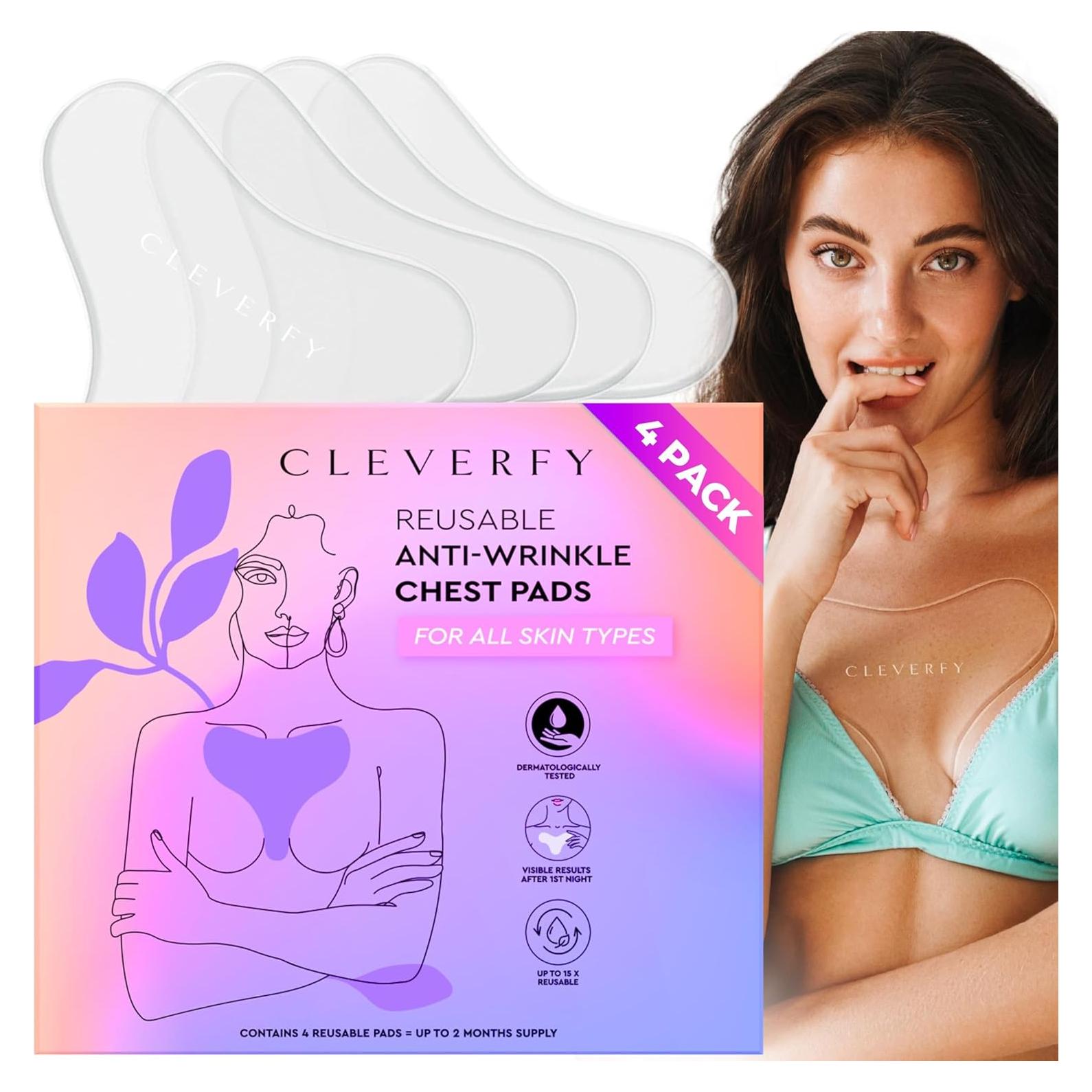 Parches de Silicona para Arrugas en el Escote CLEVERFY - 4 Parches Reutilizables