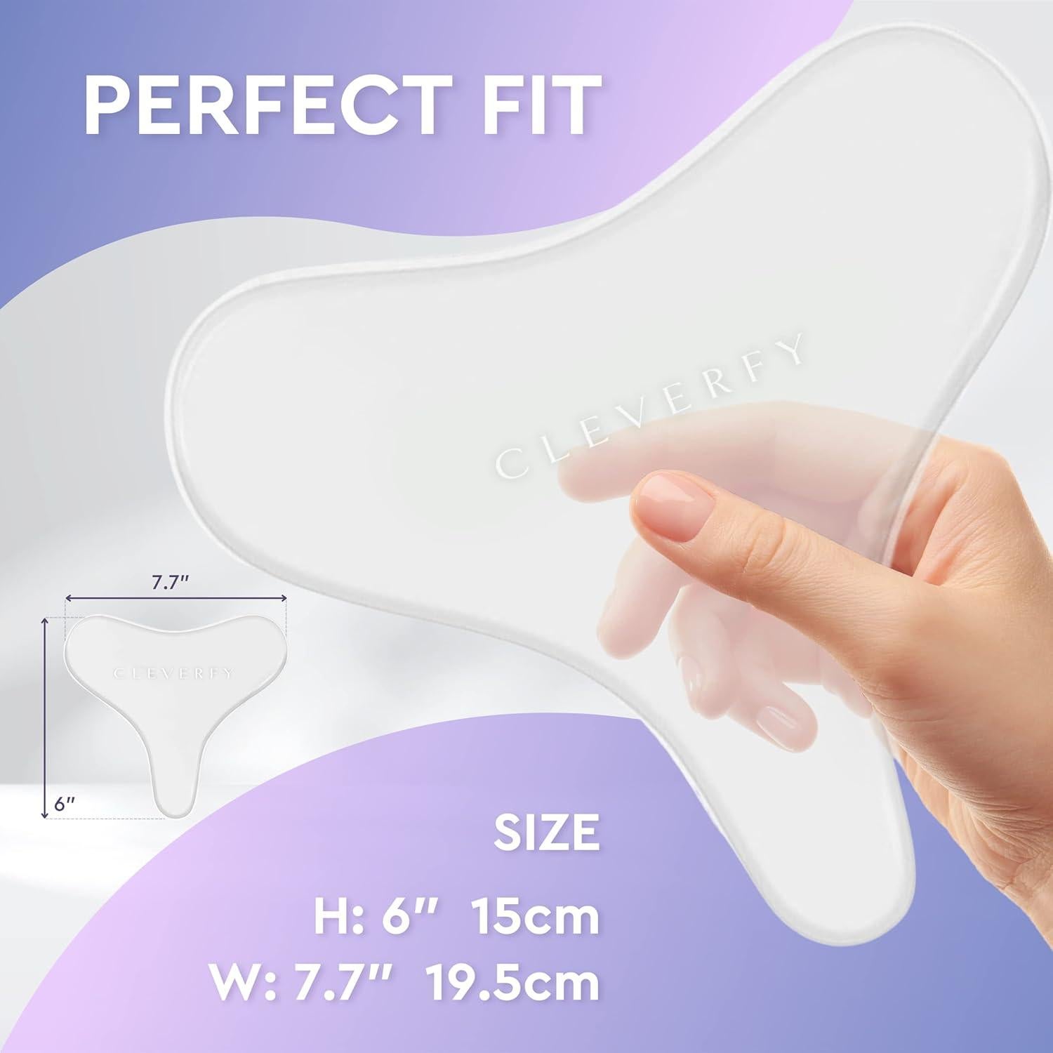 Parches de Silicona para Arrugas en el Escote CLEVERFY - 4 Parches Reutilizables