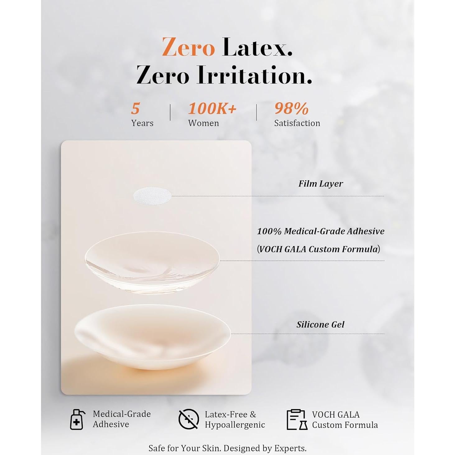 Cubrepezones Reutilizables VOCH GALA Silicona Hipoalergénica