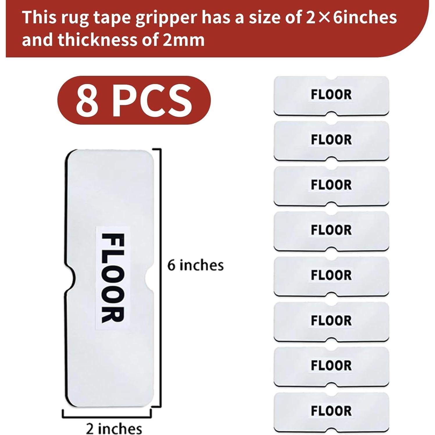 Grippers Antideslizantes SINSOP para Alfombras - 8 Piezas