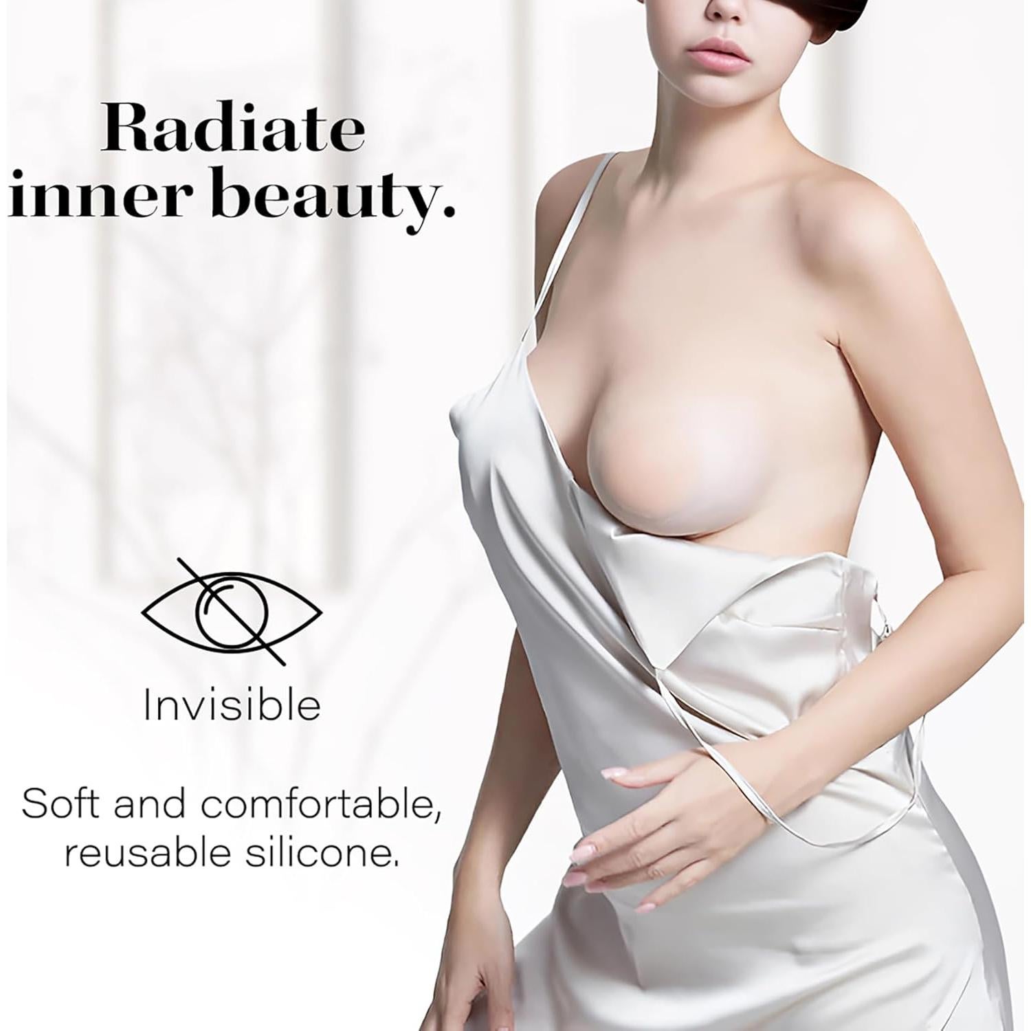 Cubiertas de Pezones Reutilizables QUXIANG Silicona 7 cm