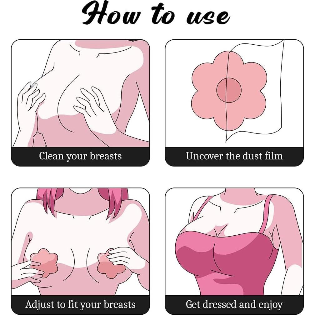 Cubiertas de Pezones Reutilizables QUXIANG Silicona 7 cm