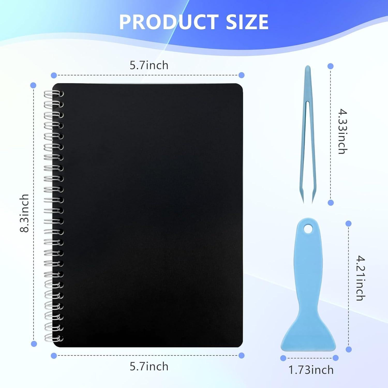 Álbum de Stickers Reutilizable DHATMYC A5 Negro 80 Hojas